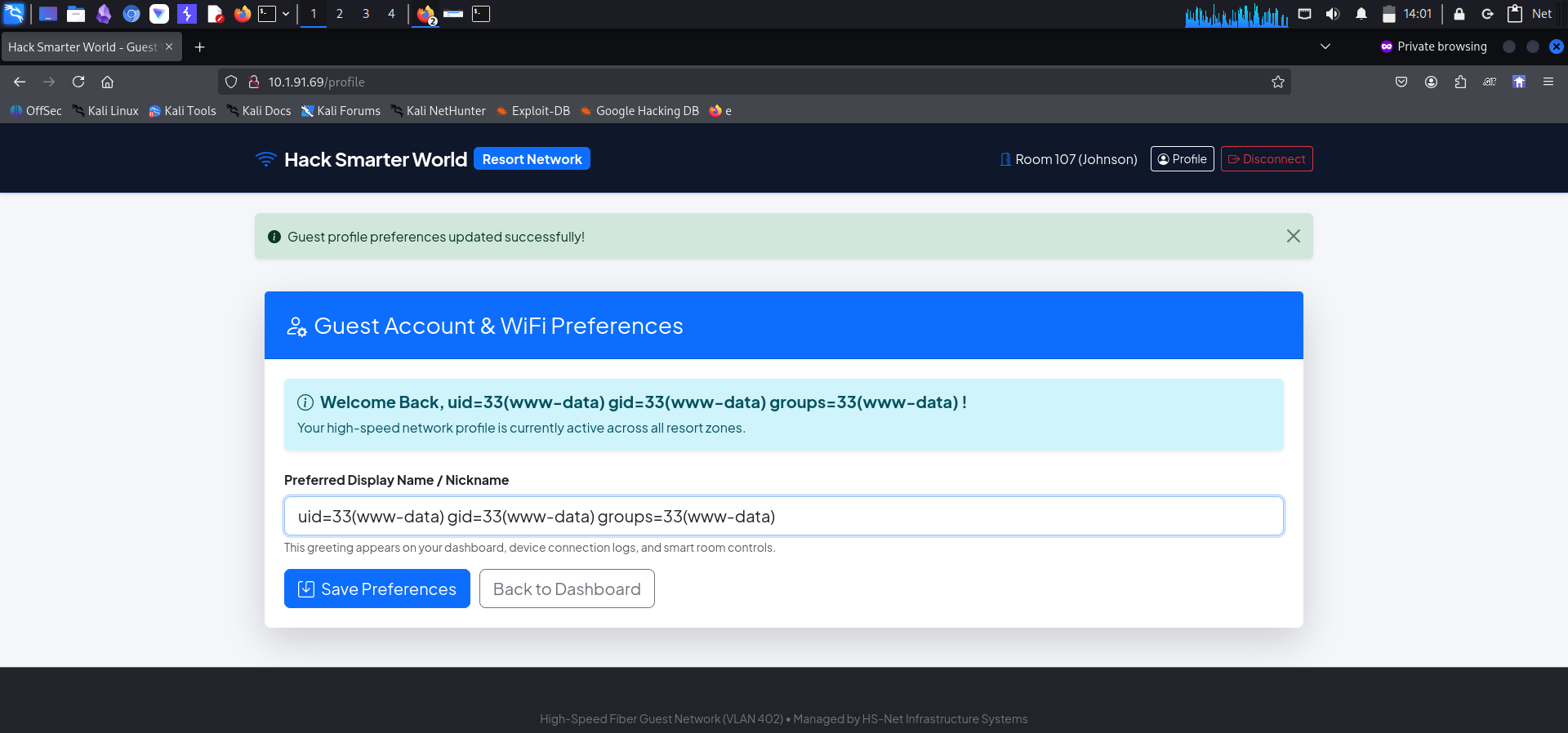 SSTI command output proving code execution